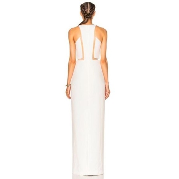 NWT Alexander Wang White V Neck Gown With Fishing Line Detail - Picture 2 of 15